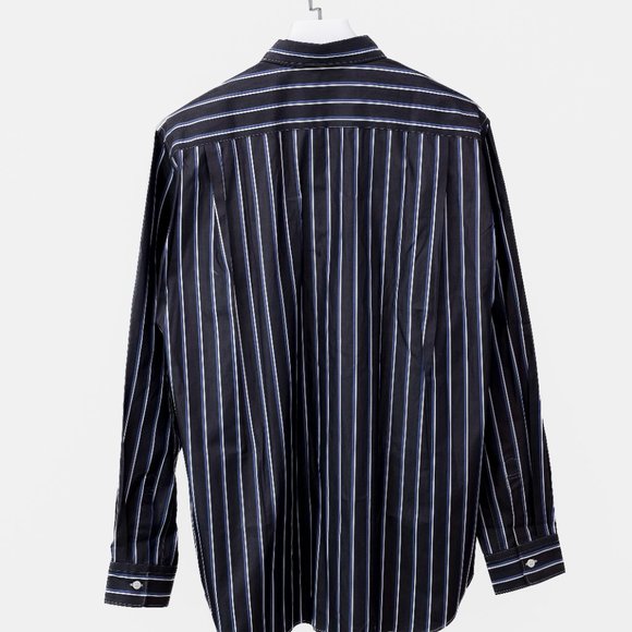 Comme des Garçons Homme Plus Star Pinstripes Grey Men's Button-Up - Picture 2 of 15